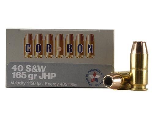 Corbon Self-Defense JHP Handgun Ammunition .40 S&W 165 gr JHP 1150 fps 20/box