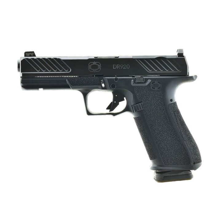 Shadow Systems DR920 Optic Combat Slide Handgun 9mm Luger 17rd Magazine  4.5" Black Barrel Front Night Sight