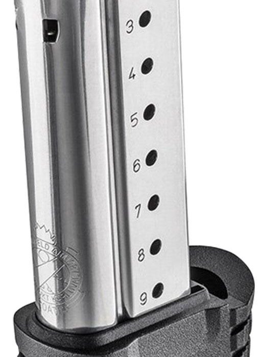 Springfield Armory XD(S) Magazine w Black X-Tension 9mm 9/rd Stainless