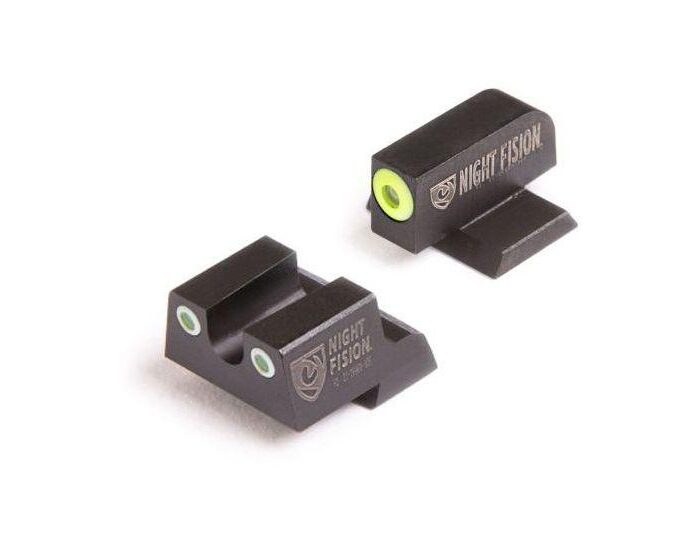 Perfect Dot NS Set w/Yellow Front +  Black Square Rear Fits Springfield XD