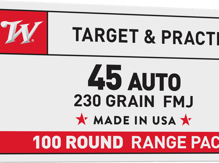 WINCHESTER USA 45ACP 230GR FMJ 100RD BOX