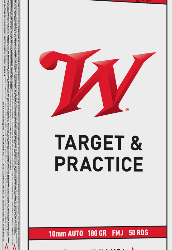WINCHESTER USA 10MM 180GR FMJ BRASS 50RD BOX 500RD CS