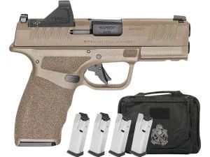 SPRINGFIELD ARMORY HELLCAT PRO GEAR UP PKG FDE OSP PSTL 3.7" 2-17RD 3-15RD CT-1500 & BAG