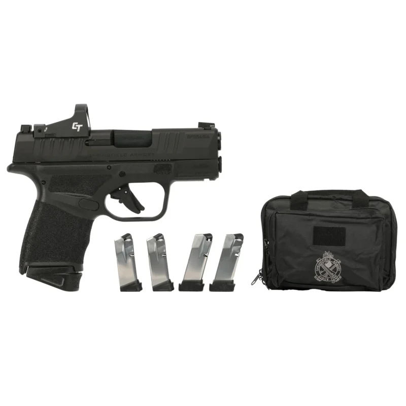 SPRINGFIELD ARMORY HELLCAT GEAR UP PKG OSP 9MM 3" BLK 5-10RD CT-1500, RANGE BAG