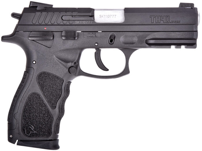 Taurus 1TH40041 TH  Full Size 40 S&W 15+1 4.27" Matte Stainless Steel Barrel, Matte Black Serrated Slide, Black Polymer Frame w/Picatinny Rail, Black Finger Grooved Polymer Grip Right Hand