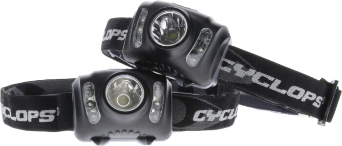 Cyclops CYCHL2102PK Headlamp  210 Lumens White Red/Green/White LED Bulb Black 2 Pack