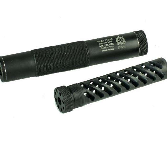 INLAND MFG PM22 .22 CAL SUPPRESSOR BLACK 1/2X28 THREAD POLY CORE