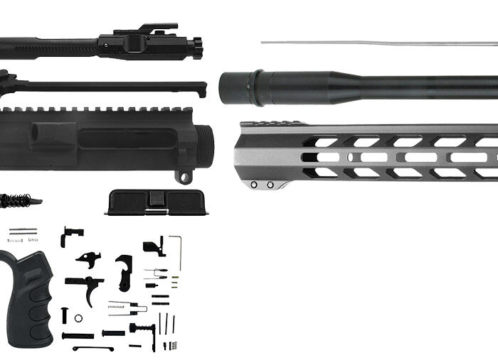 TacFire SSRK308LPK18BN AR Build Kit Rifle 308 Win AR-10 Black Nitride Aluminum 5/8"-24 tpi *Sports South Exclusive.