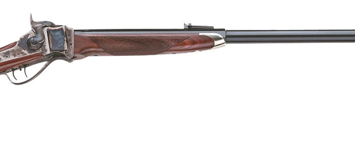 Taylors & Company 210144 1874 Sharps Long Range 45-70 Gov 1rd 34" Black Half Octagonal Barrel, Color Case Hardened Rec, Fixed Walnut Checkered Stock