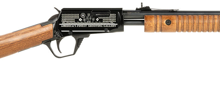 Rossi RP22181WDEN07 Gallery  Full Size 22 LR 15+1, 18" Polished Black Steel Barrel, Polished Black w/Engraving Steel Receiver, Hardwood Fixed Stock, Right Hand