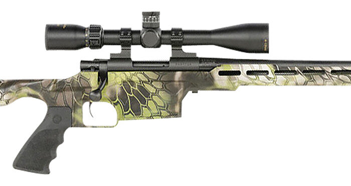 Howa HMXL223KAC M1500 Mini Excel Lite 223 Rem 20" TB 5+1, Kryptek Altitude HTI Excl Lite Chassis, Black Folding Stock
