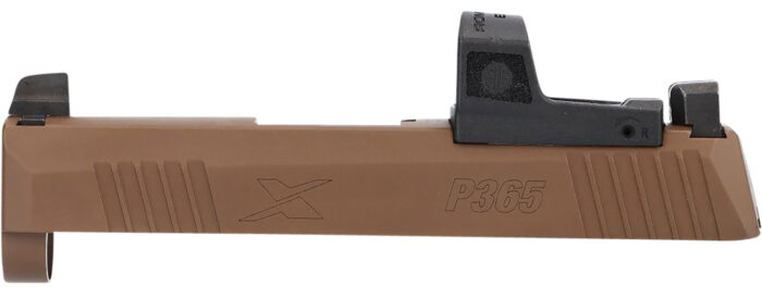 Sig Sauer 8900984 P365X Slide Assembly Fits Sig P365X 9mm Luger Coyote Brown Nitride Stainless Steel Optic Cut/Serrated Slide XRAY3 Sights