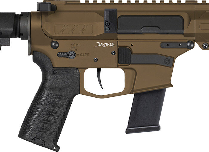 CMMG 45AB70FMB Banshee MKG 45 ACP 13+1 5" Black Nitride Medium Taper Threaded Barrel, EML 4" M-LOK Handguards, Midnight Bronze Cerakote Aluminum Picatinny Rail Receiver, CMMG Zeroed Grips