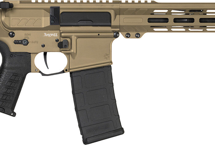 CMMG 30AB20FCT Banshee MK4 300 Blackout 30+1 12.50" Black Nitride Medium Taper Threaded Barrel, EML 7" M-LOK Handguards, Coyote Tan Cerakote Aluminum Picatinny Rail Receiver, CMMG Zeroed Grips