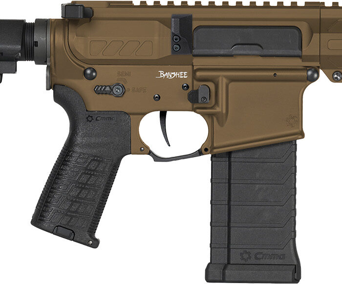 CMMG 54A3B0FMB Banshee MK4 5.7x28mm 40+1 5" Black Nitride Medium Taper Threaded Barrel, M-LOK Handguards Midnight Bronze Cerakote Aluminum, Picatinny Rail Receiver, CMMG Zeroed Grips