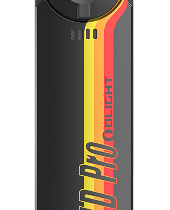 Olightstore Usa Inc ARKFELDPRO3RRSV3 Arkfeld Pro  Black/Racing Stripes 1/15/100/420/1,300 Lumens White LED Green Laser UV Light