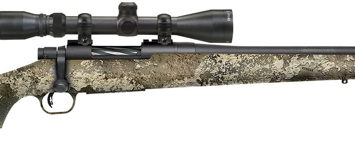 Mossberg 28257 Patriot Super Bantam w/Optic 350 Legend 4+1 22" Matte Blued Fluted Threaded Barrel, Matte Blued Drilled & Tapped Receiver, Adj LOP TrueTimber Strata Synthetic Stock, 3-9x40mm Duplex
