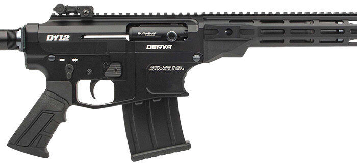 Derya Firearms DY1218US Namlu DY12 12 Gauge Semi-Auto 3" 5+1 18" Black Melotine Threaded Barrel, Black Anodized Aluminum Receiver w/Picatinny Rail, Black Adjustable Polymer Stock & Pistol Grip