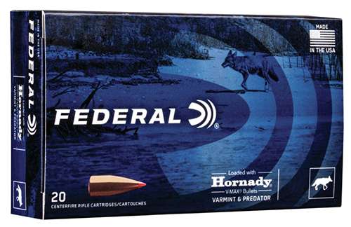 FEDERAL 204 RUGER 32GR HORNADY V-MAX 20 RD/BX 10 BX/CS