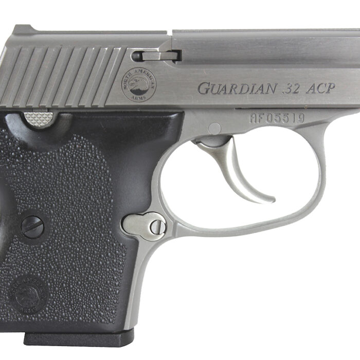 North American Arms 32GUARDIAN Guardian  32 ACP 6+1 2.19" Stainless Steel Barrel, Stainless Steel Serrated Slide, Stainless Steel Frame, Black Rubber Grip, Right Hand