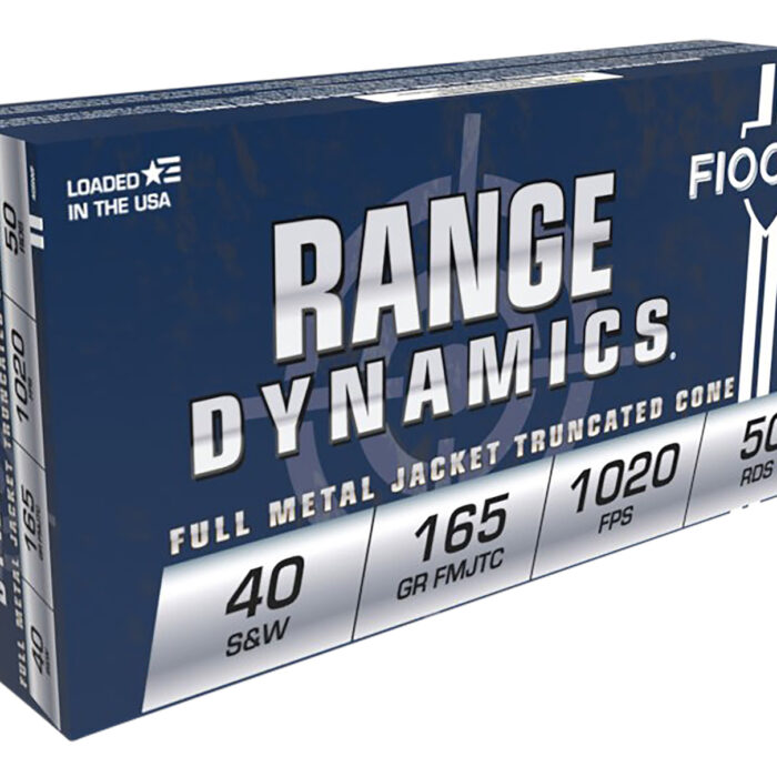 Fiocchi 40SWF Range Dynamics  40S&W 165gr Full Metal Jacket Truncated Cone 50 Per Box/20 Case