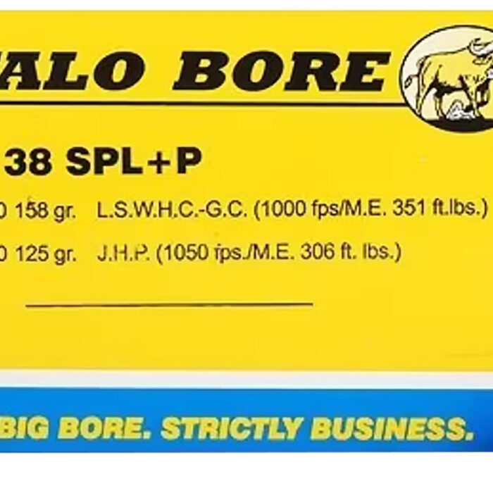 Buffalo Bore Ammunition 20B20 Heavy Strictly Business 38Special +P 125gr Jacket Hollow Point 20 Per Box/12 Case