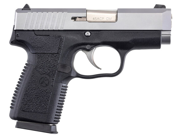 Kahr Arms CM4543 CM45  45 ACP 5+1 3.30" Serrated Steel Barrel, Matte Stainless Serrated Steel Slide, Black Polymer Frame, Black Textured Polymer Grip, No Safety, Right Hand