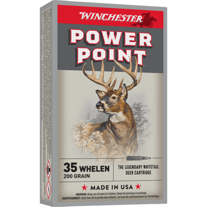 Winchester Power Point Rifle Ammunition .35 Whelen 200 gr. SP 2800 fps 20/ct