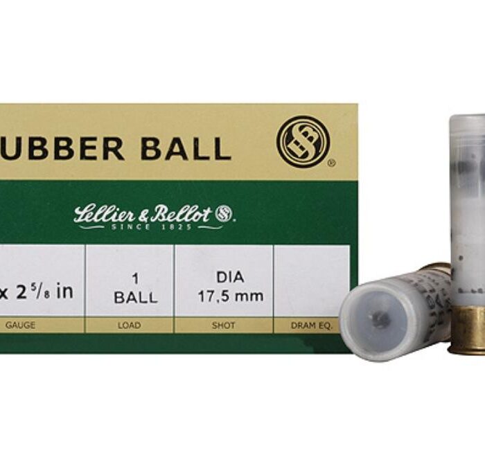 Sellier & Bellot Shotgun Ammunition 12 ga 2 3/4"  1 ball Rubber  - 25/box