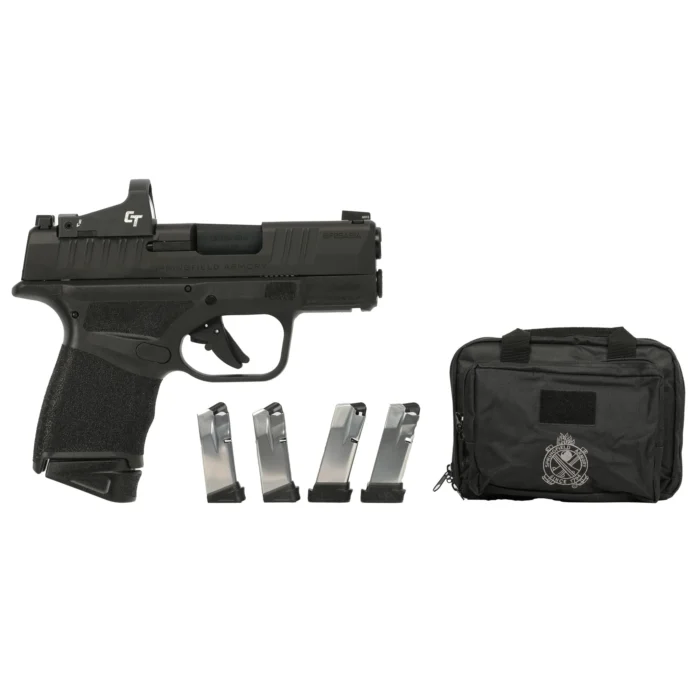 SPRINGFIELD ARMORY HELLCAT GEAR UP PKG OSP 9MM 3" BLK 5-10RD CT-1500, RANGE BAG
