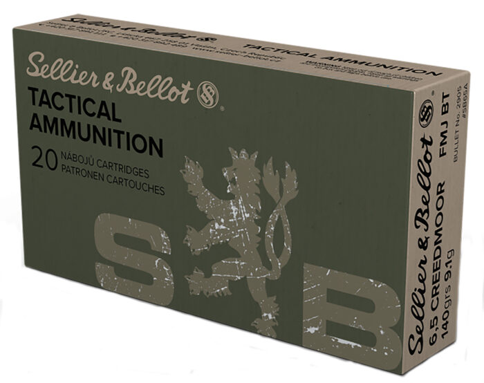 Sellier & Bellot SB65A Rifle  6.5Creedmoor 140gr Full Metal Jacket Boat Tail 20 Per Box/25 Case