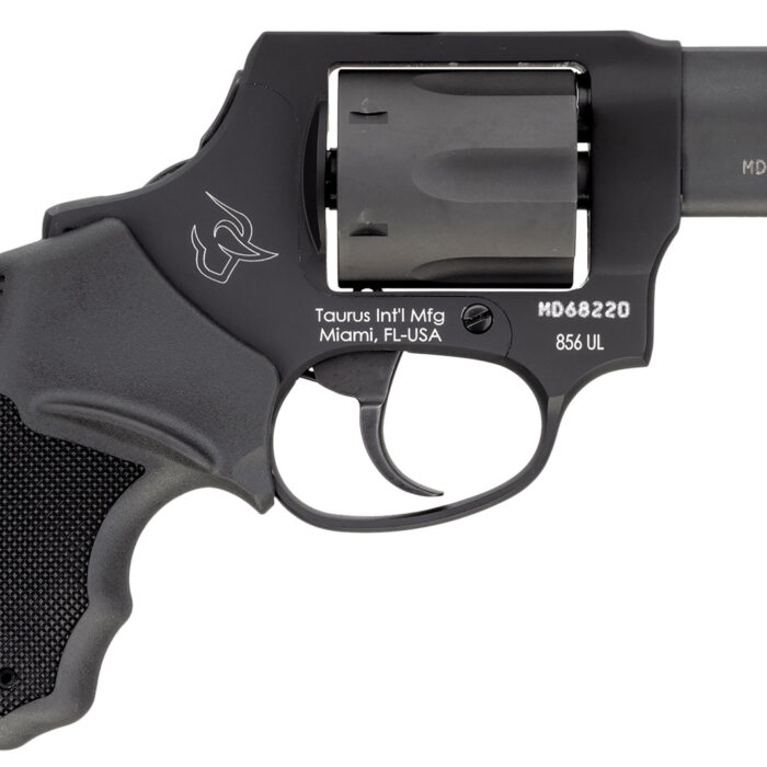Taurus 2-856021ULCH 856 Ultra-Lite 38 Special +P 6rd 2" Matte Black Carbon Steel Cylinder & Barrel Matte Black Anodized Aluminum Frame Black Rubber Grip (Concealed Hammer)