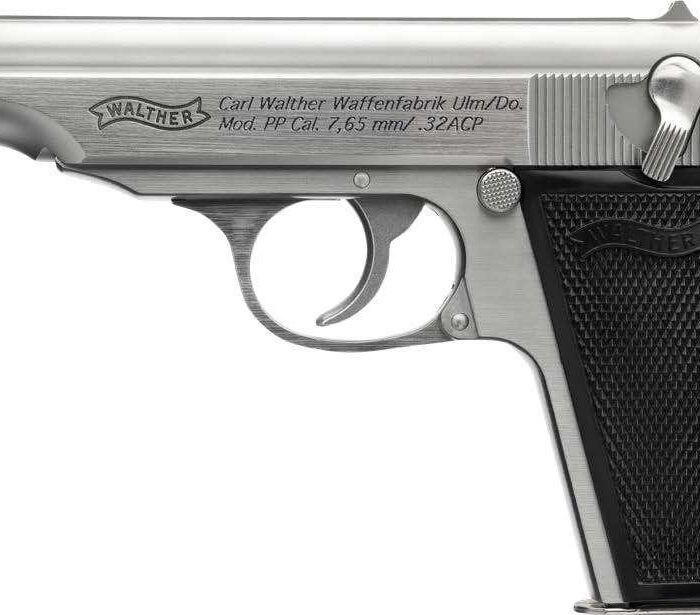 WALTHER PP SD 32ACP PISTOL STAINLESS 3.9" THREADED BARREL 8RD MAGAZINE