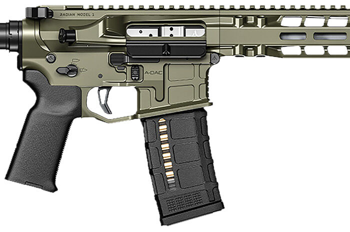 Radian Weapons R0515 Model 1 Pistol 223 Wylde 30+1 10.50", OD Green Billet Rec/M-Lok Handguard, Smooth Buffer Tube (No Brace), Magpul Grip, Ambi Controls, Dead Air QD Flash Hider, Adj. Triggers