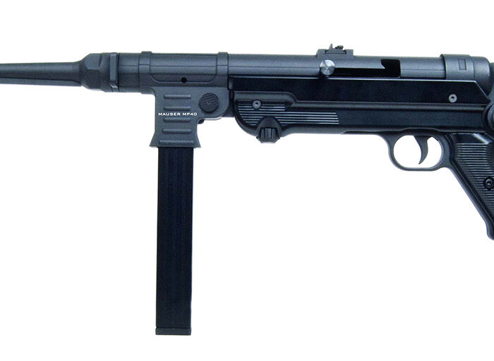 Mauser Rimfire 4400009CA MP-40 Carbine 22 LR 10+1 16.30" Barrel w/Faux Suppressor, Steel Receiver, Black Metal Finish, Adjustable Rear Sight, Underfolding Black Stock