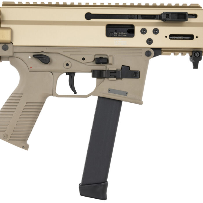 B&T Firearms 36176502GCT APC9K  9mm Luger 33+1 4.30" Black Steel Barrel, Coyote Tan Picatinny Rail Receiver, Brace Adapter, Coyote Polymer Grips, Ambidextrous