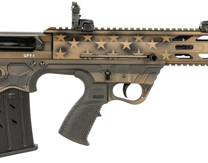 Gforce Arms GFY1USBNZ GFY-1  12 Gauge Semi-Auto 3" 5+1 18.50" Black Threaded Barrel, American Flag Burnt Bronze Aluminum Receiver, Picatinny Rail Bronze Bullpup Polymer Stock, Polymer Grip
