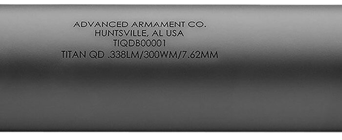 ADVANCED ARMAMENT COMPANY 65041 Silencer Titan-QD 338 Lapua Mag/8.6 Blackout Black Cerakote