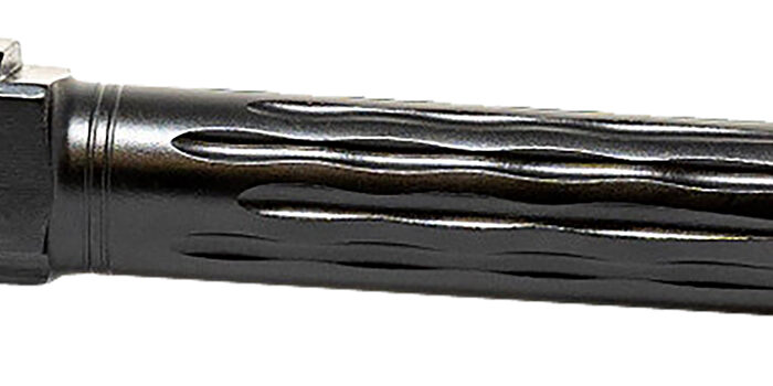 Faxon Firearms GB910N19LGQT Match Series  9mm Luger Compatible w/Glock 45, Glock 19 Gen2-5 Black Nitride 416R Stainless Steel, Flame Fluted/Target Crown Barrel