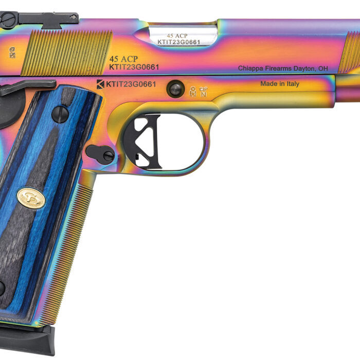 Charles Daly 440.183 1911 Empire Grade Full Size Frame 45 ACP 8+1 5" Stainless Steel Barrel, Nebula PVD Serrated Steel Slide, Steel w/Beavertail Frame, Black G10 Grip