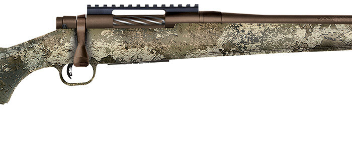 Mossberg 28254 Patriot Predator Full Size 350 Legend 4+1 20" Patriot Brown Cerakote Fluted Threaded Barrel, Patriot Brown Cerakote Receiver w/Picatinny Rail, Fixed TrueTimber Strata Synthetic Stock