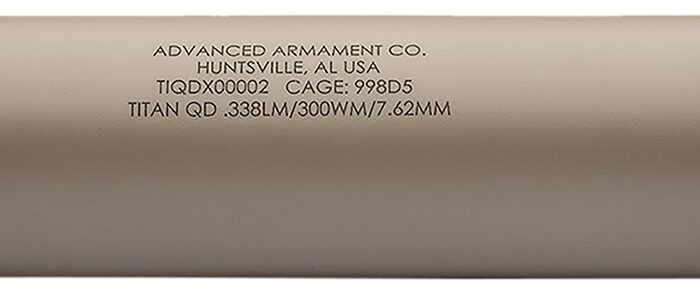ADVANCED ARMAMENT COMPANY 86601 Titan-QD  338LM/8.6BLK 1.85" FDE Titanium