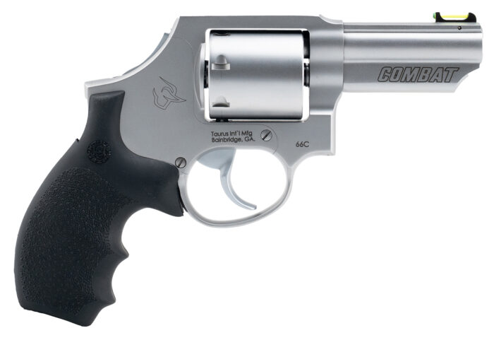 Taurus 2-66039C-HG 66C  357 Mag 7 Shot Stainless Steel Barrel, Frame & Cylinder, Black Hogue G10 Grip