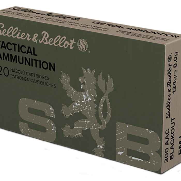 Sellier & Bellot SB300BLKA Rifle  300Blackout 124gr Full Metal Jacket 20 Per Box/50 Case