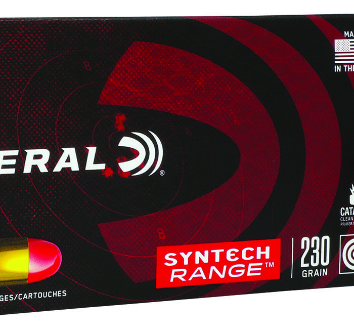 Federal AE45SJ1 American Eagle Syntech Range  45ACP 230gr Total Syntech Jacket Round Nose 50 Per Box/10 Case