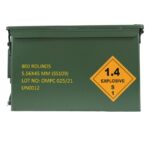 OMPC M855 Steel Core Rifle Ammunition 5.56mm 62gr FMJ 3020 fps 800rds (Boxed in Metal Can) 1 https3A2F2Fmedia.chattanoogashooting.com2Fimages2Fproduct2FUGM8552Fss109 62 grain full metal jacket steel core 800 ugm855 0006 Case