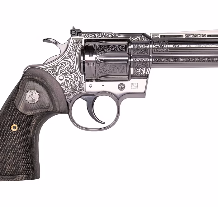 COLT PYTHON RENAISSANCE 357MAG 4.25" REVOLVER STS ENGRAVED WALNUT GRIP