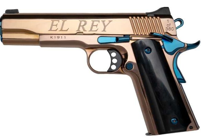 KIMBER CUSTOM EL REY 38 SUPER HI POLISH ROSE GOLD PVD, SAPPHIRE CONTROLS 1-7D MAG