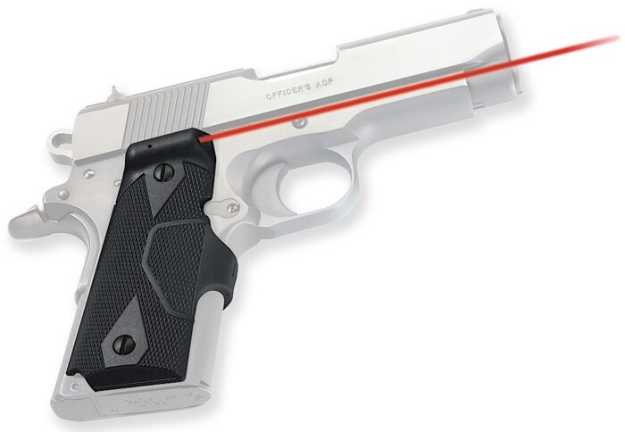 Crimson Trace 011210 Lasergrips  Fits 1911 Compact, Red Laser Black Polymer
