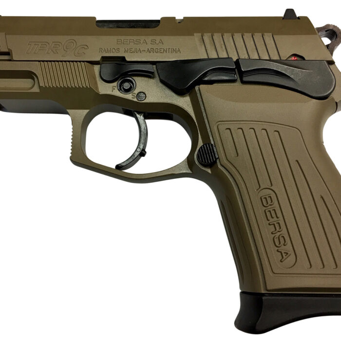 Bersa TPR9CFDE TPRC  Sports South Exclusive 9mm Luger 13+1, 3.50" Black Steel Barrel, Flat Dark Earth Serrated Steel Slide & Aluminum Frame w/Picatinny Rail, Ambidextrous